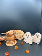 Engraved Fall Cork Coaster | Halloween & October Drink Coaster