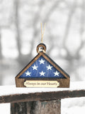 Veteran Memorial Ornament - Never Forgotten - Always In Our Hearts