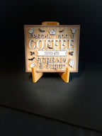Freshly Boo'd Coffee Sign | Ghost & Bat Design | Handmade Wood Sign (10"x8.5")