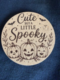 Engraved Fall Cork Coaster | Halloween & October Drink Coaster