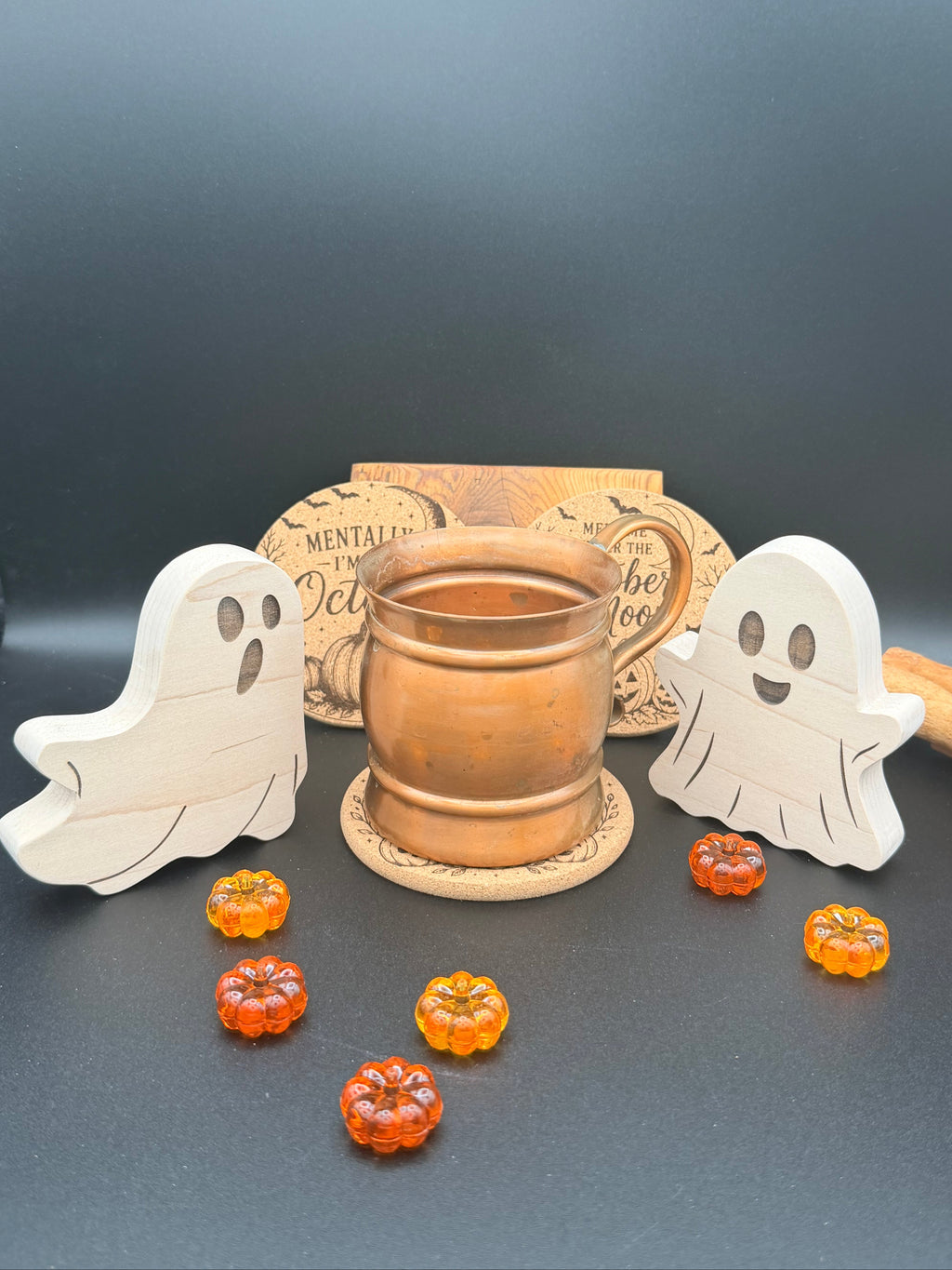 Mini Maple Ghost | Handmade Wooden Halloween Desk & Shelf Decor
