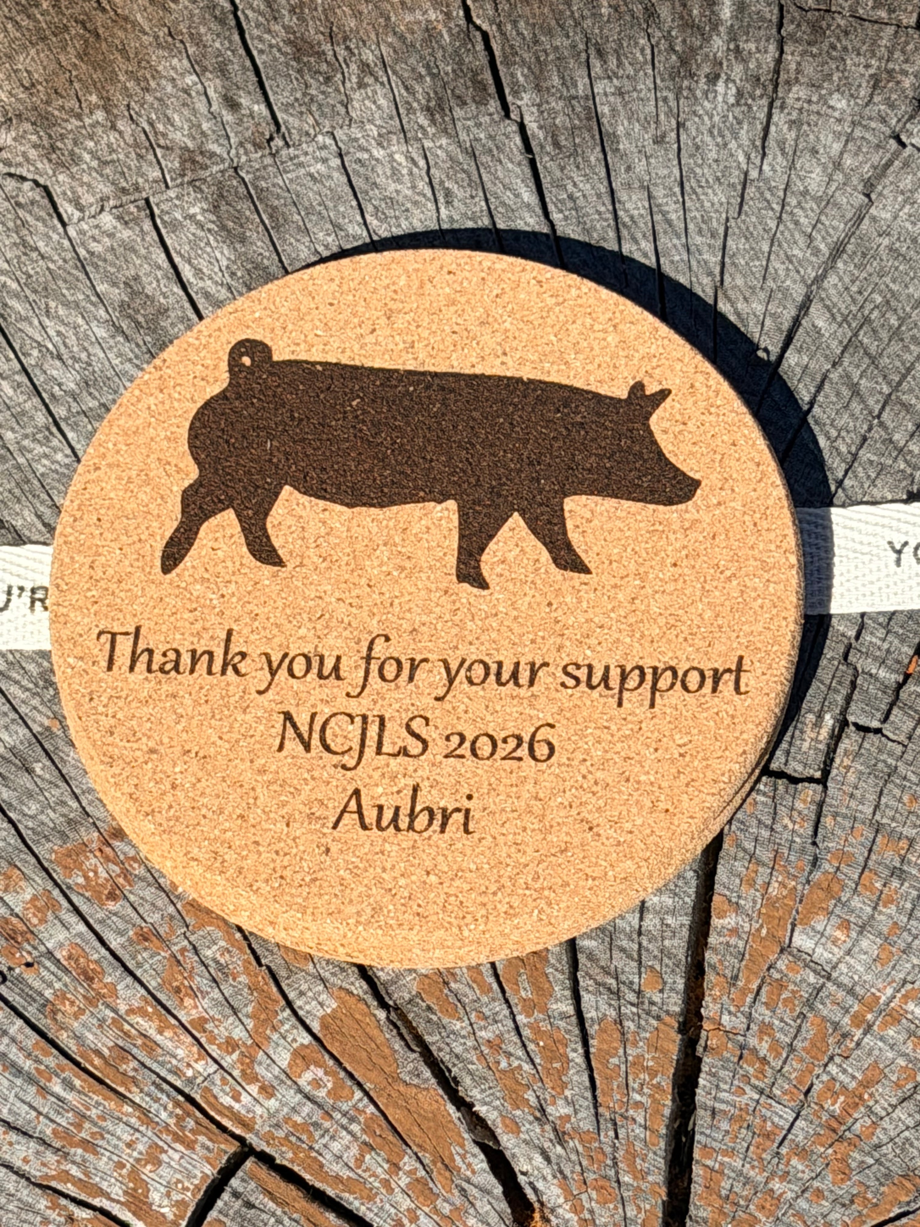 Livestock Show Personalized Cork Coasters – Thoughtful Thank You Gifts