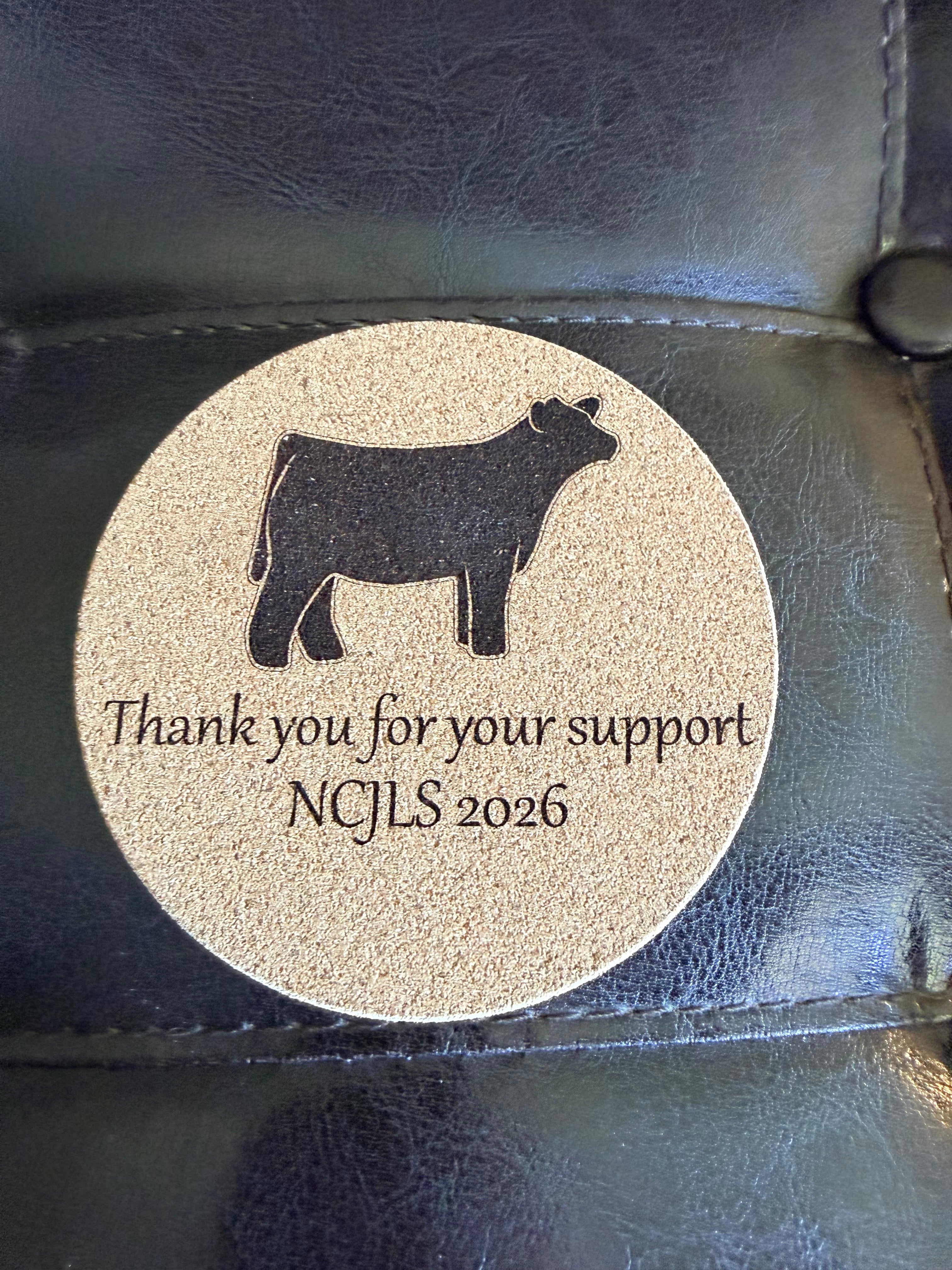 Livestock Show Personalized Cork Coasters – Thoughtful Thank You Gifts