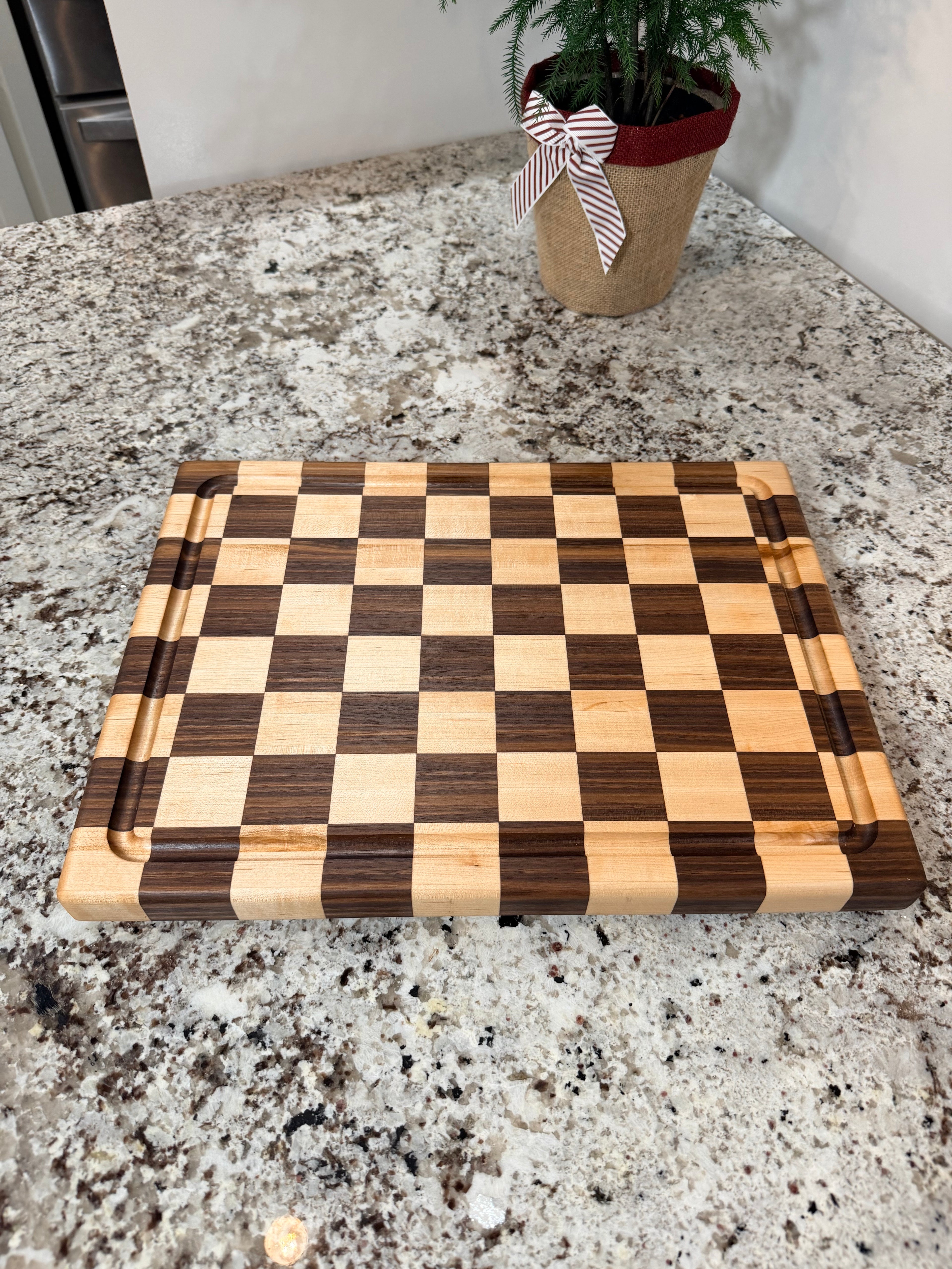 Maple + Walnut Handcrafted Cutting Board