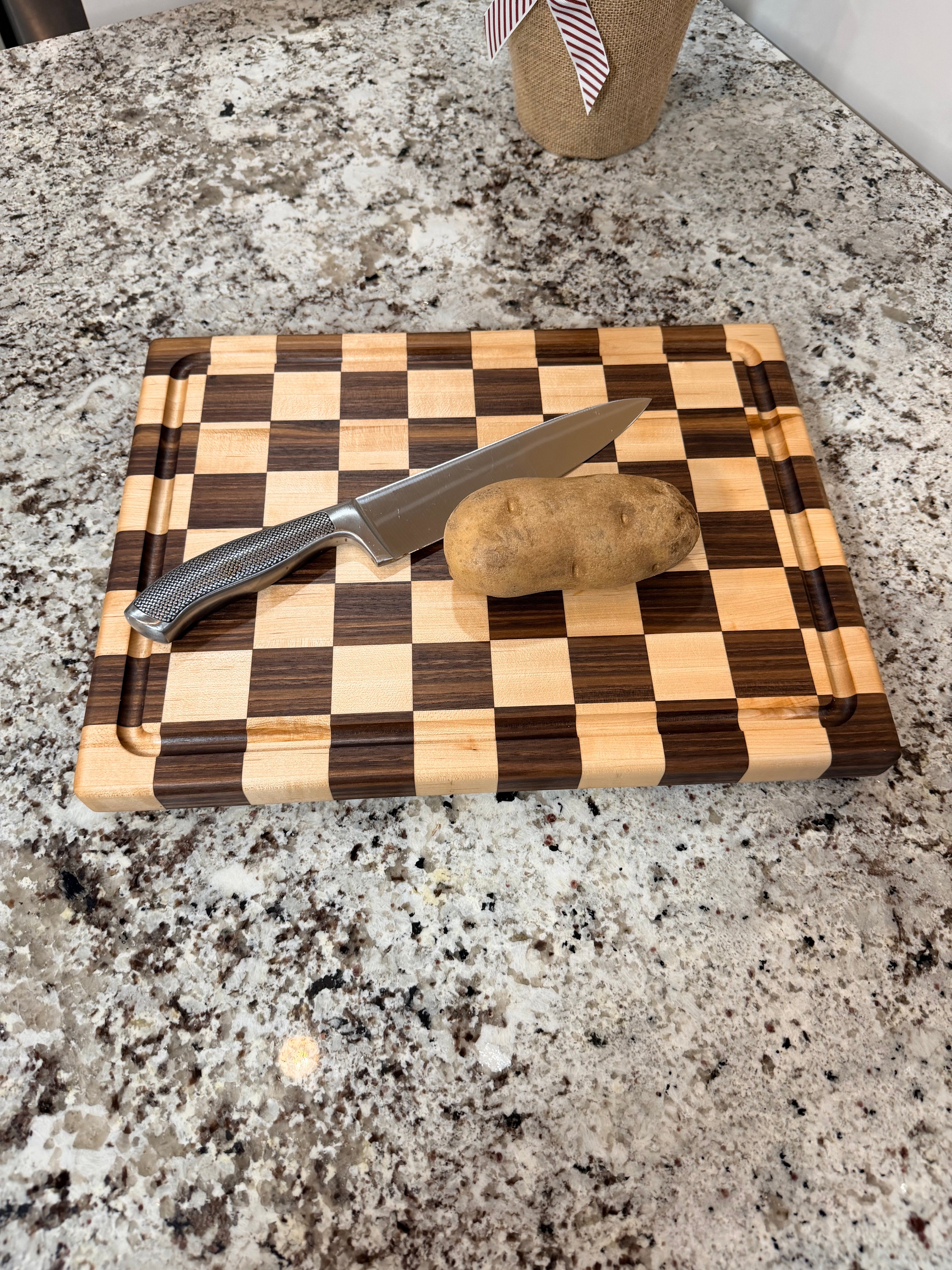Maple + Walnut Handcrafted Cutting Board