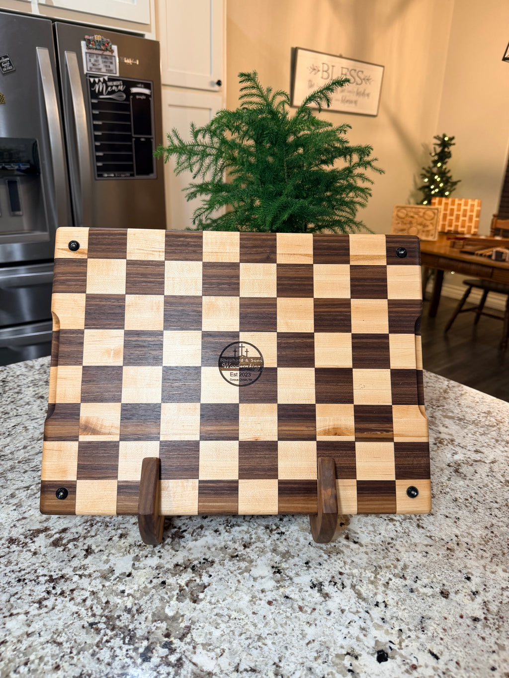 Maple + Walnut Handcrafted Cutting Board