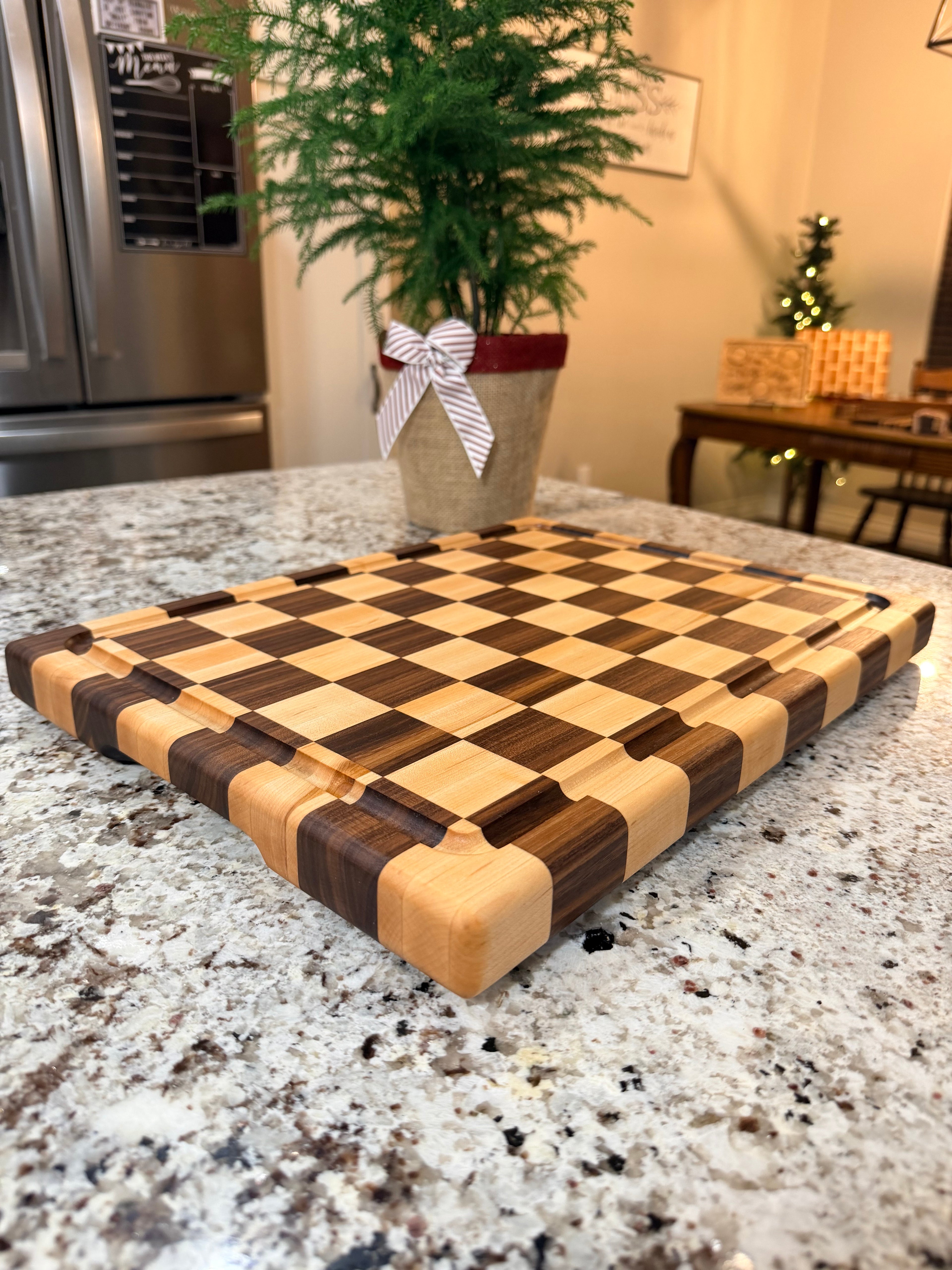 Maple + Walnut Handcrafted Cutting Board