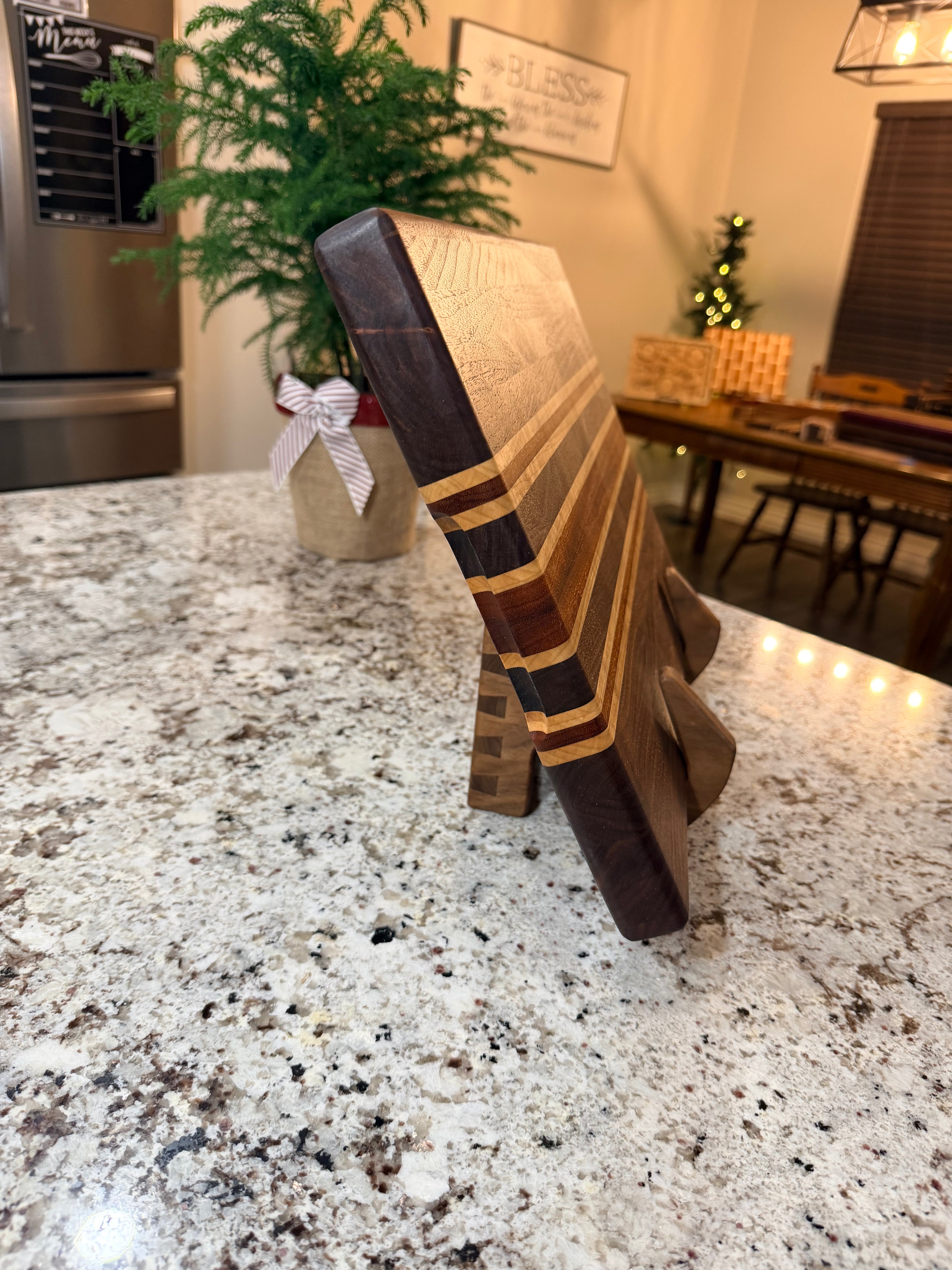 Maple + Walnut + Padauk Handcrafted Cutting Board