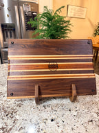 Maple + Walnut + Padauk Handcrafted Cutting Board