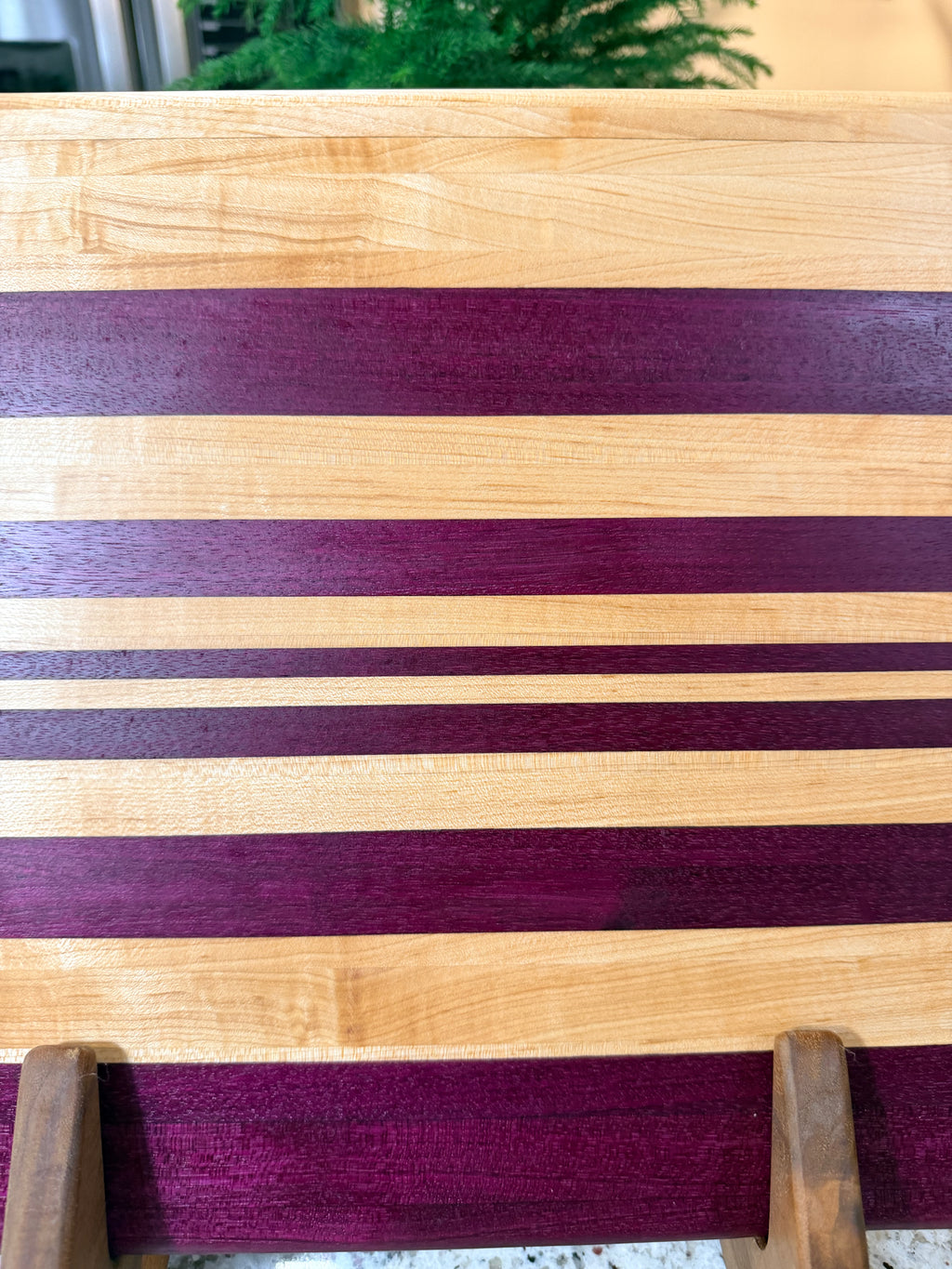 Maple + Purpleheart Handcrafted Cutting Board