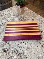 Maple + Purpleheart Handcrafted Cutting Board