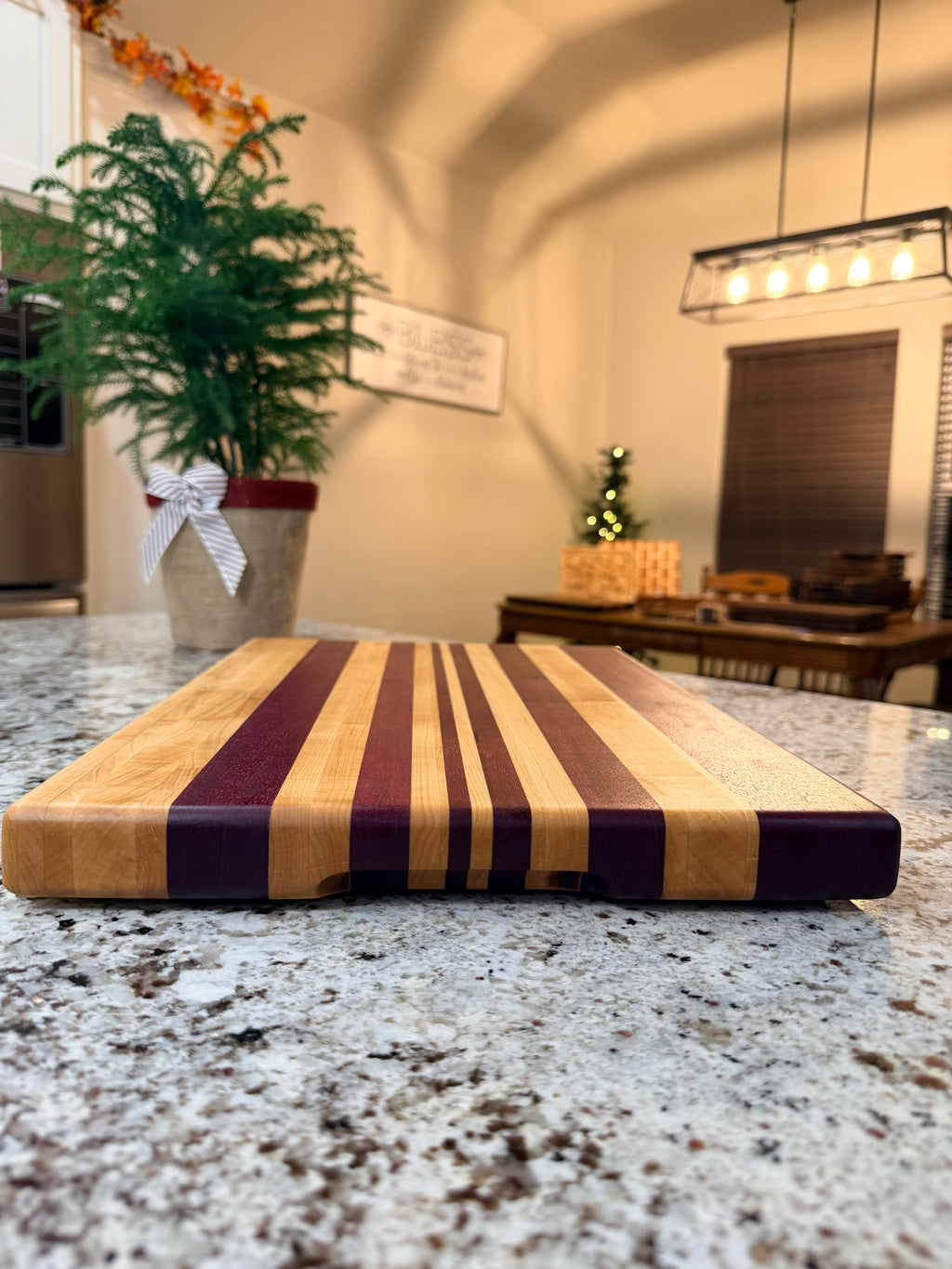 Maple + Purpleheart Handcrafted Cutting Board