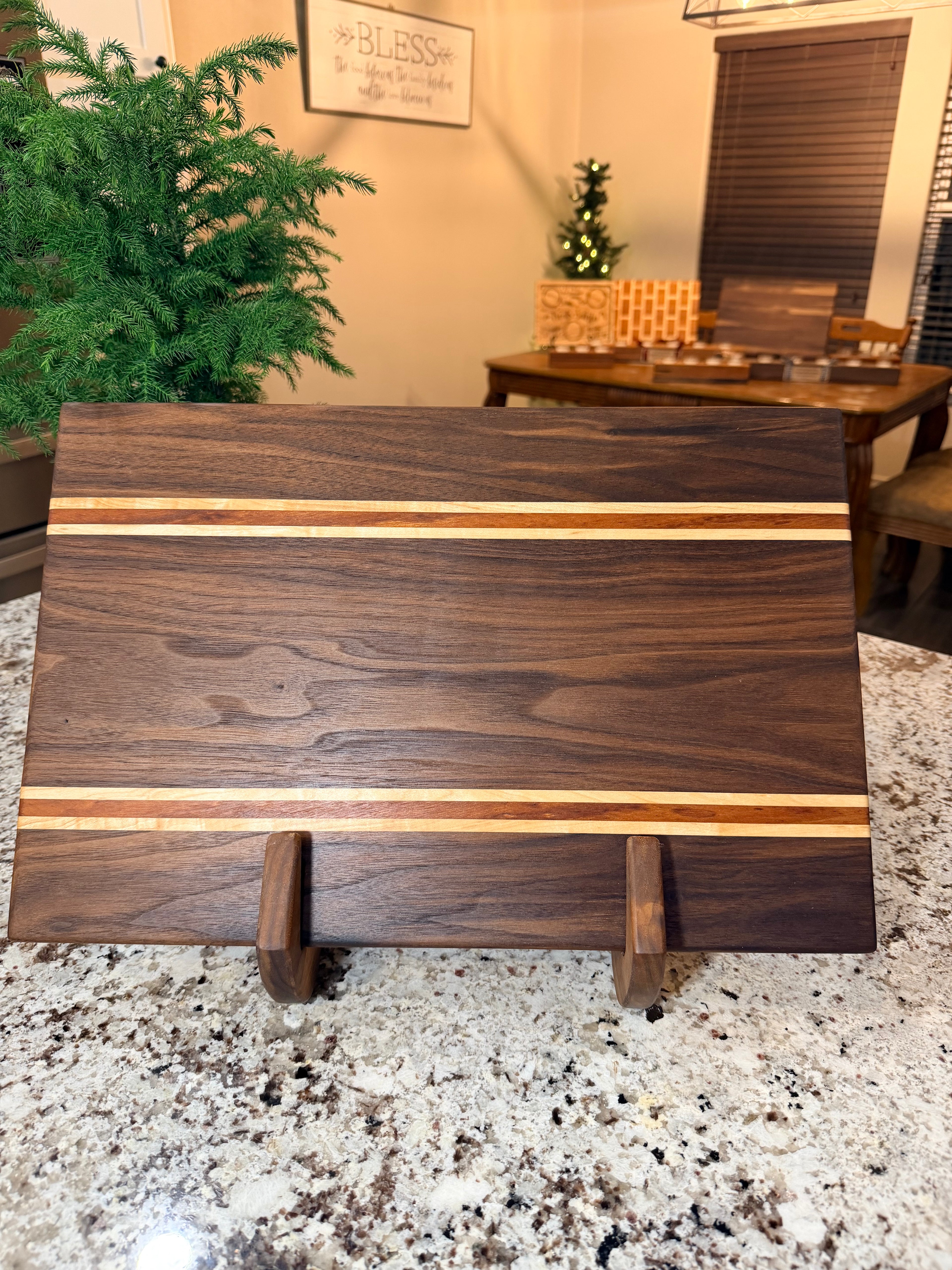 Maple + Walnut + Padauk Serving Tray Charcuterie Handcrafted Board