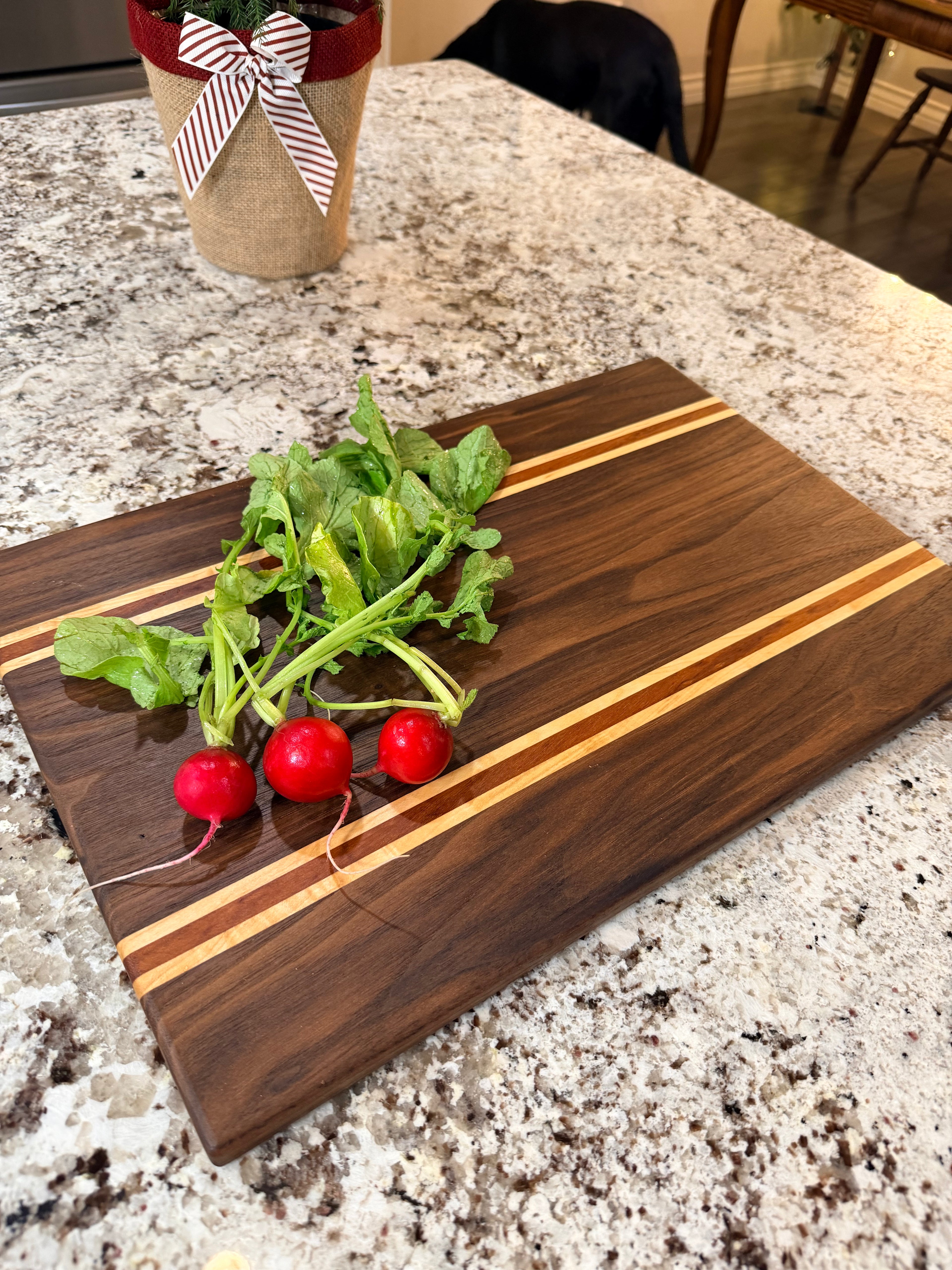 Maple + Walnut + Padauk Serving Tray Charcuterie Handcrafted Board