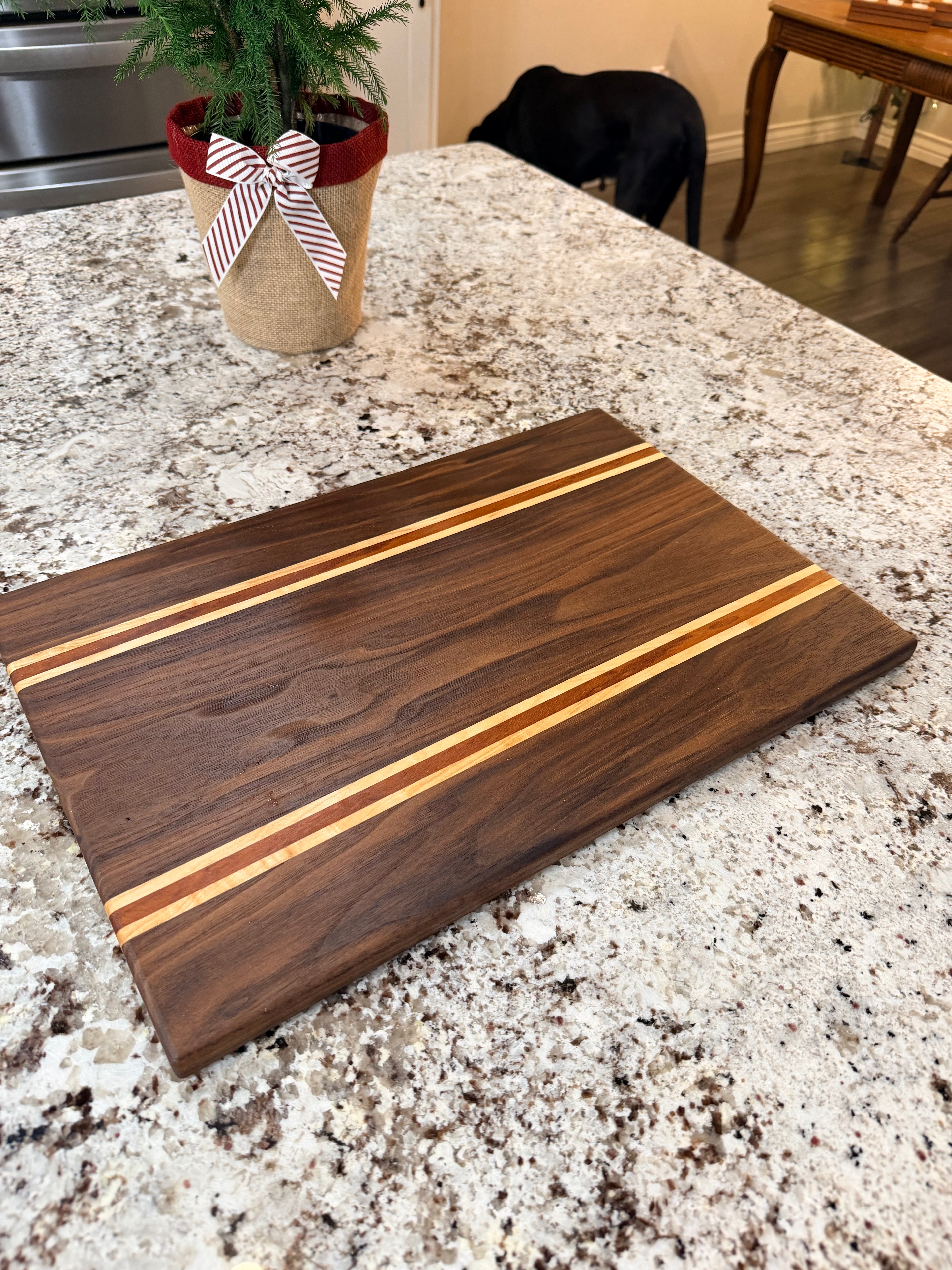 Maple + Walnut + Padauk Serving Tray Charcuterie Handcrafted Board