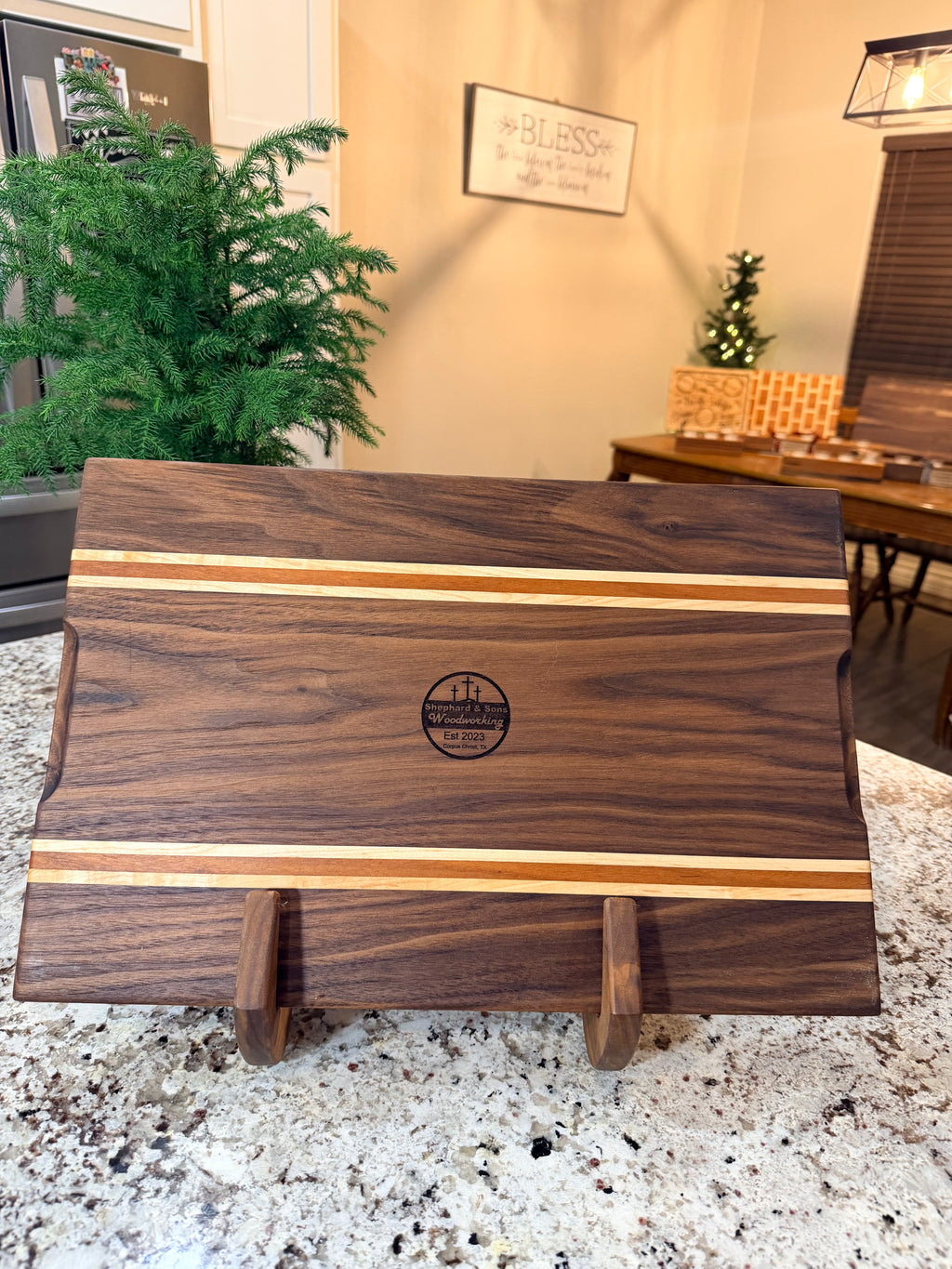 Maple + Walnut + Padauk Serving Tray Charcuterie Handcrafted Board