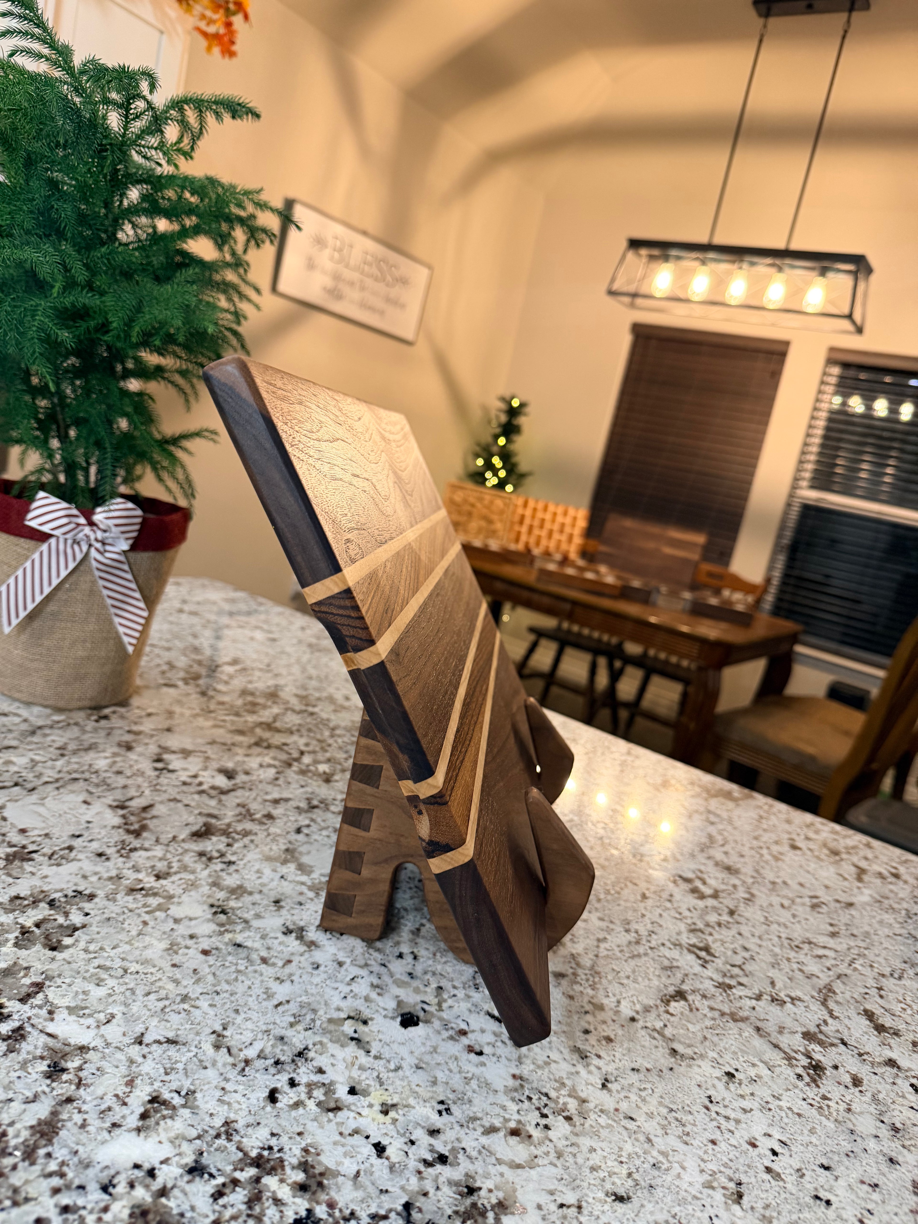 Maple + Walnut + Zebra wood Handcrafted Serving Tray Charcuterie Board