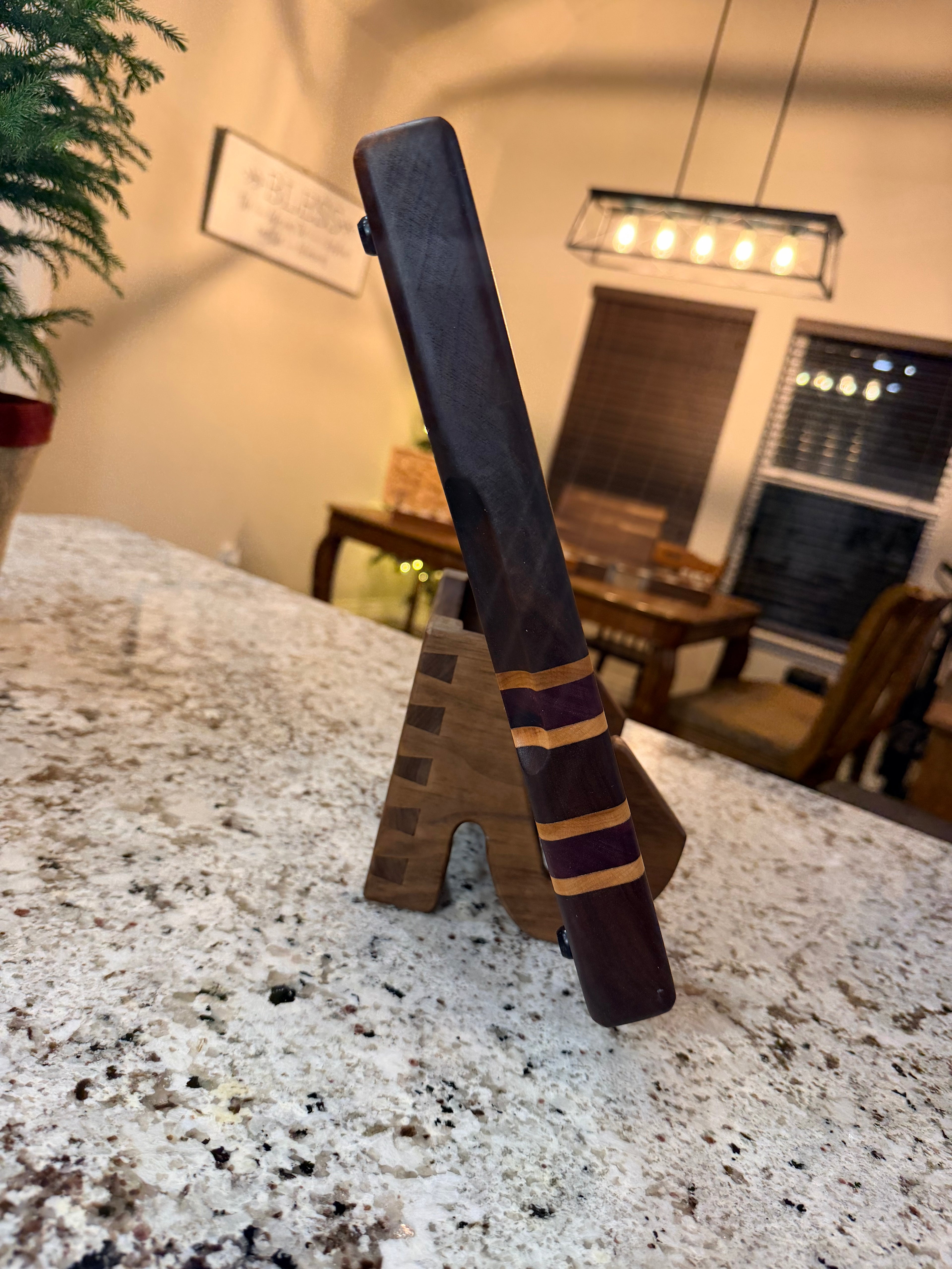 Maple + Walnut + Purpleheart Wood Handcrafted Cutting Board