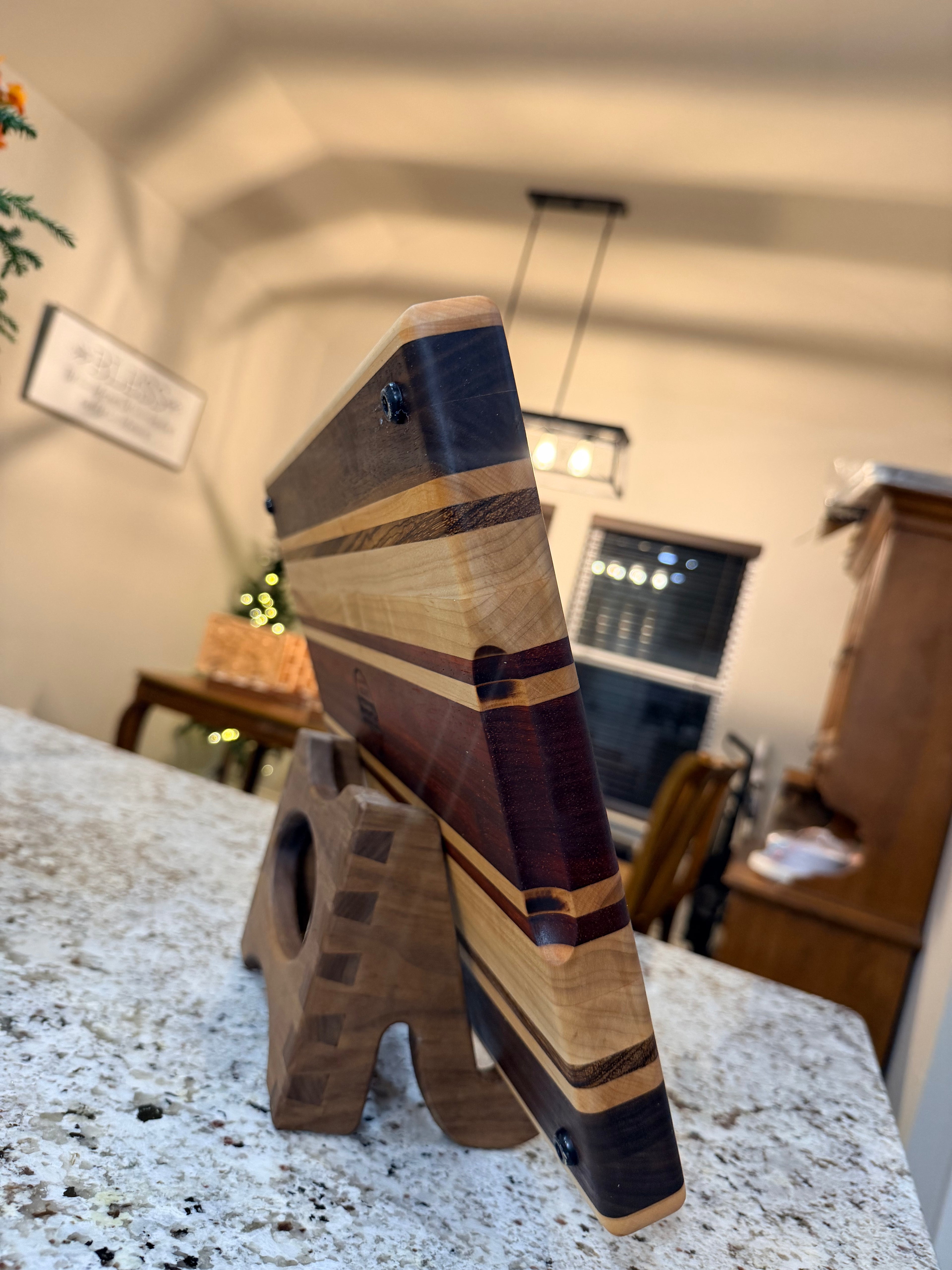 Maple + Walnut + Padauk + Zebrawood Handcrafted Cutting Board