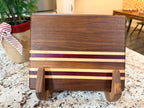 Maple + Walnut + Purpleheart Wood Handcrafted Cutting Board "Mini"