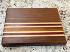 Maple + Walnut + Padauk Wood Handcrafted Cutting Board "Mini"