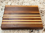 Maple + Walnut + Padauk Wood Handcrafted Cutting Board "Mini"