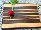 Maple + Walnut + Zebrawood Handcrafted Cutting Board "Mini"