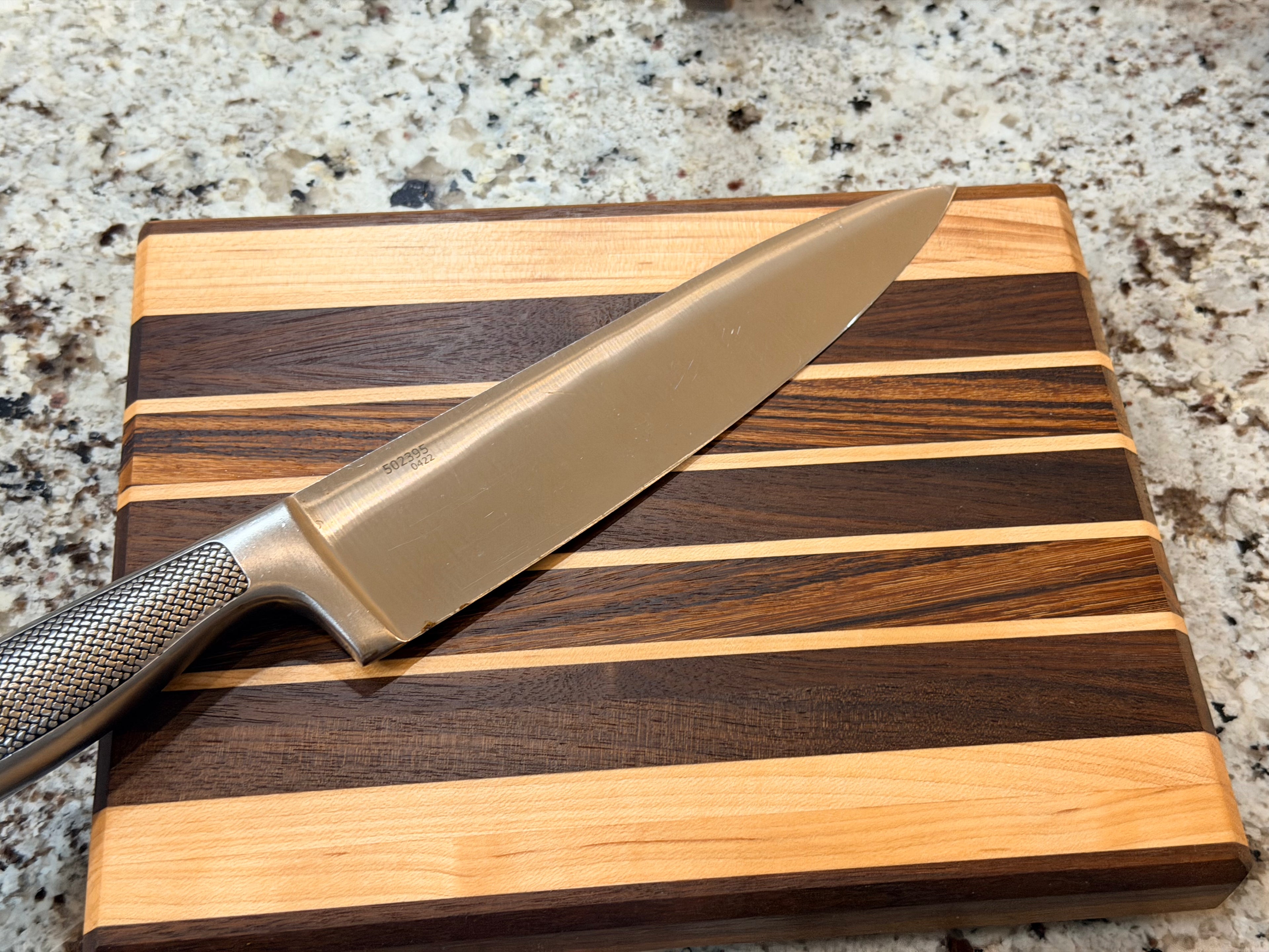 Maple + Walnut + Zebrawood Handcrafted Cutting Board "Mini"