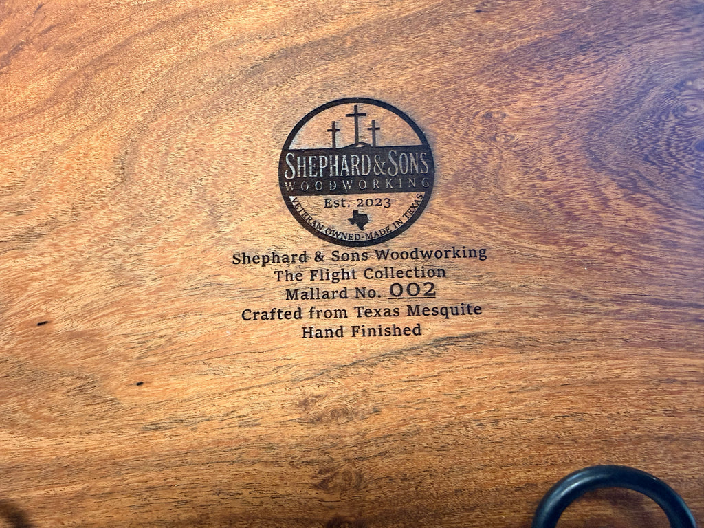 Flight Collection No. 002 | Mallard | Texas Mesquite Serving Board