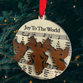 "Joy to the World" Lyric Christmas Ornament - Angels + Sheet Music With 3D Elements