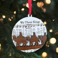 "We Three Kings" Lyric Christmas Ornament - Sheet Music With 3D Elements