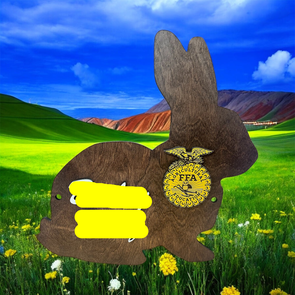 Custom Livestock Show Rabbit Sign