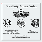 Monogram Design Cork Coaster