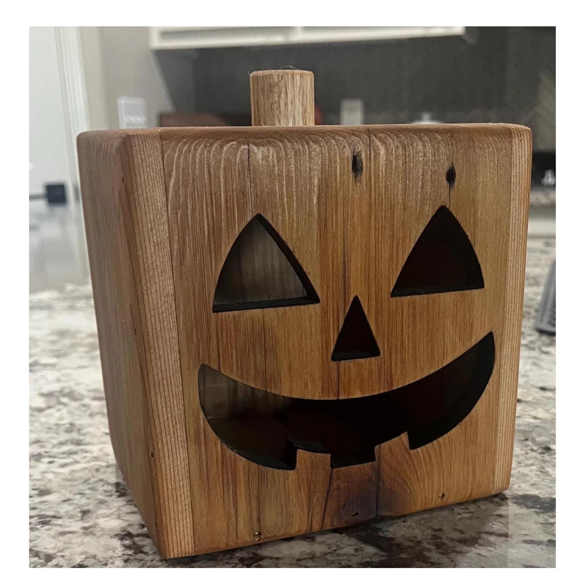 Cedar Pumpkin Lantern with Glow – Artisan Handcrafted Fall Décor, Heirloom Autumn Accent