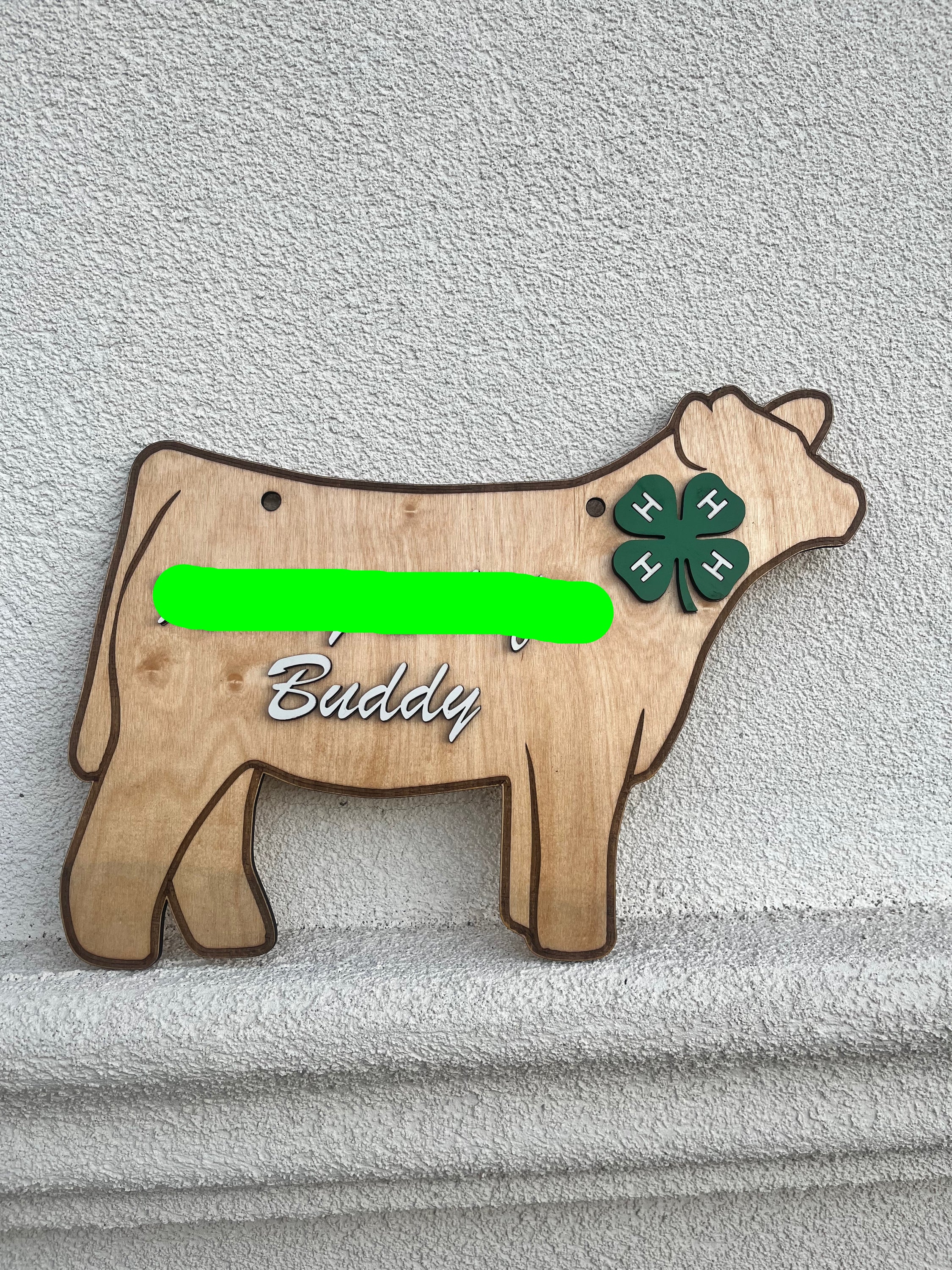 Custom Livestock Show Steer Sign